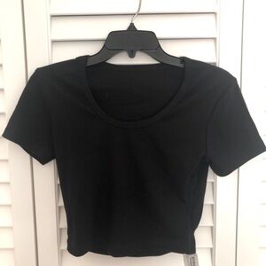 American Apparel Baby Rib Crop T-Shirt